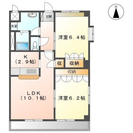 河原田駅 徒歩9分 2階の物件間取画像